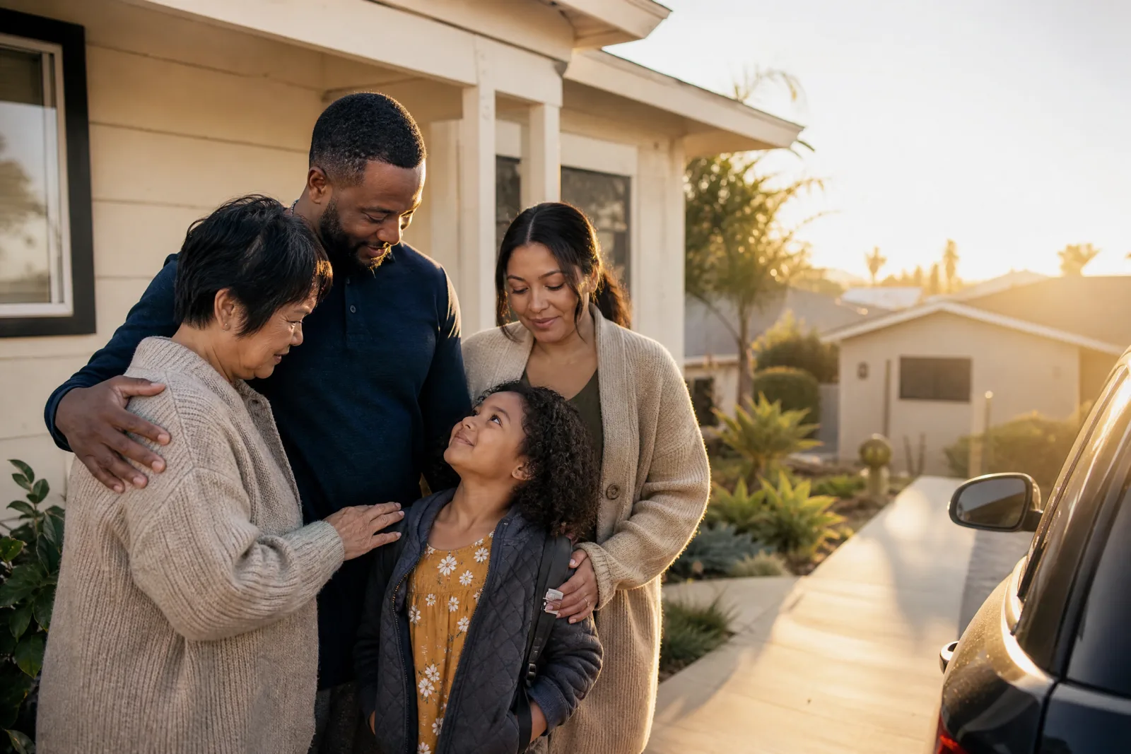 San Diego family at home